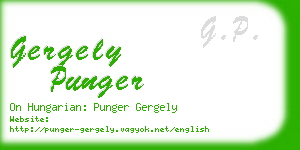 gergely punger business card